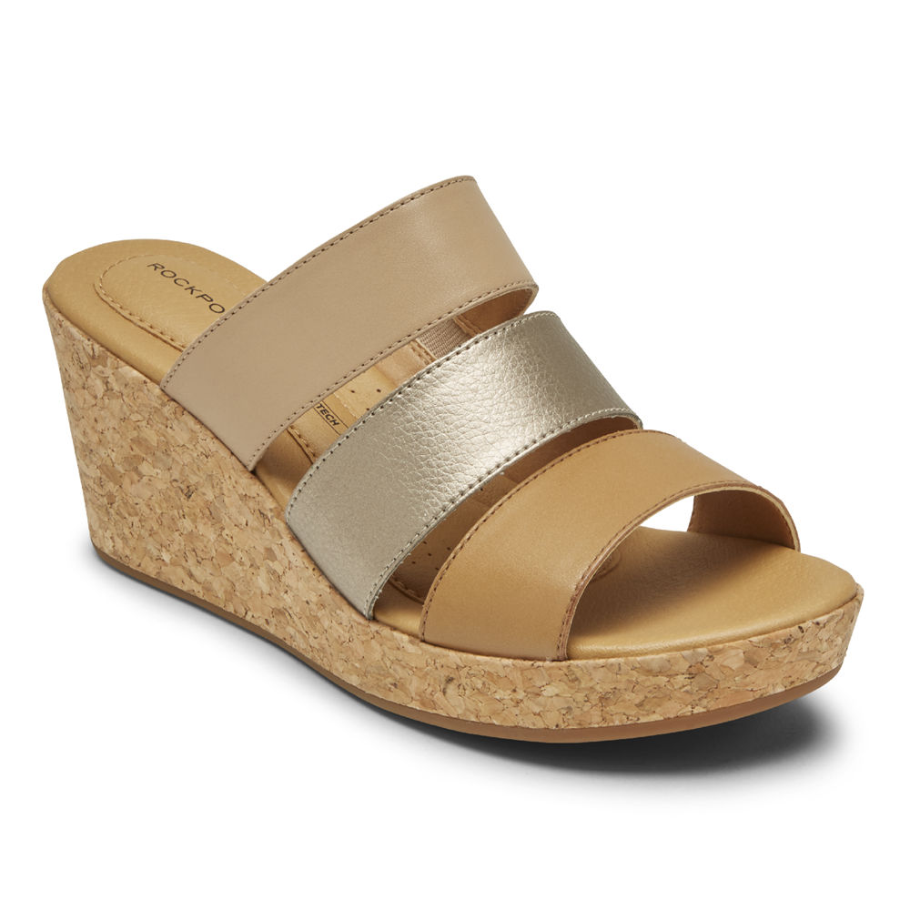 Sandalias Rockport Mujer Mexico - Lyla Banded Kaki - AYQUN2165